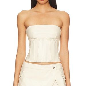 Superdown Odessa Corset Top in Bone